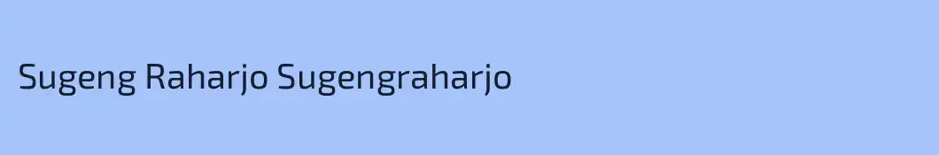 Sugeng Raharjo Sugengraharjo